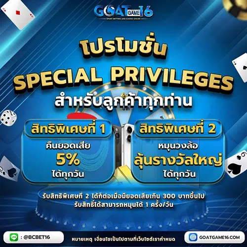 สิทธิพิเศษ GOATGAME16